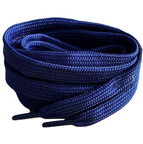 navy blue flat shoelaces.